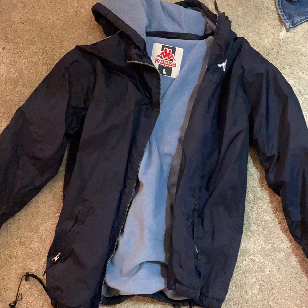 kappa blue raincoat windbreaker